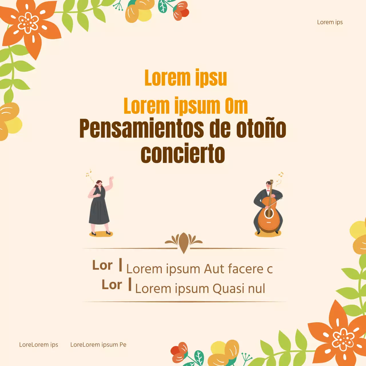 Concierto de otoño_Pancartas cuadradas