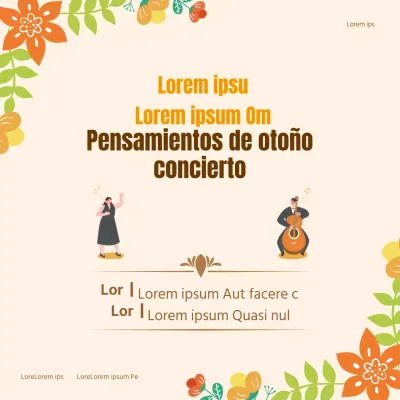 Concierto de otoño_Pancartas cuadradas