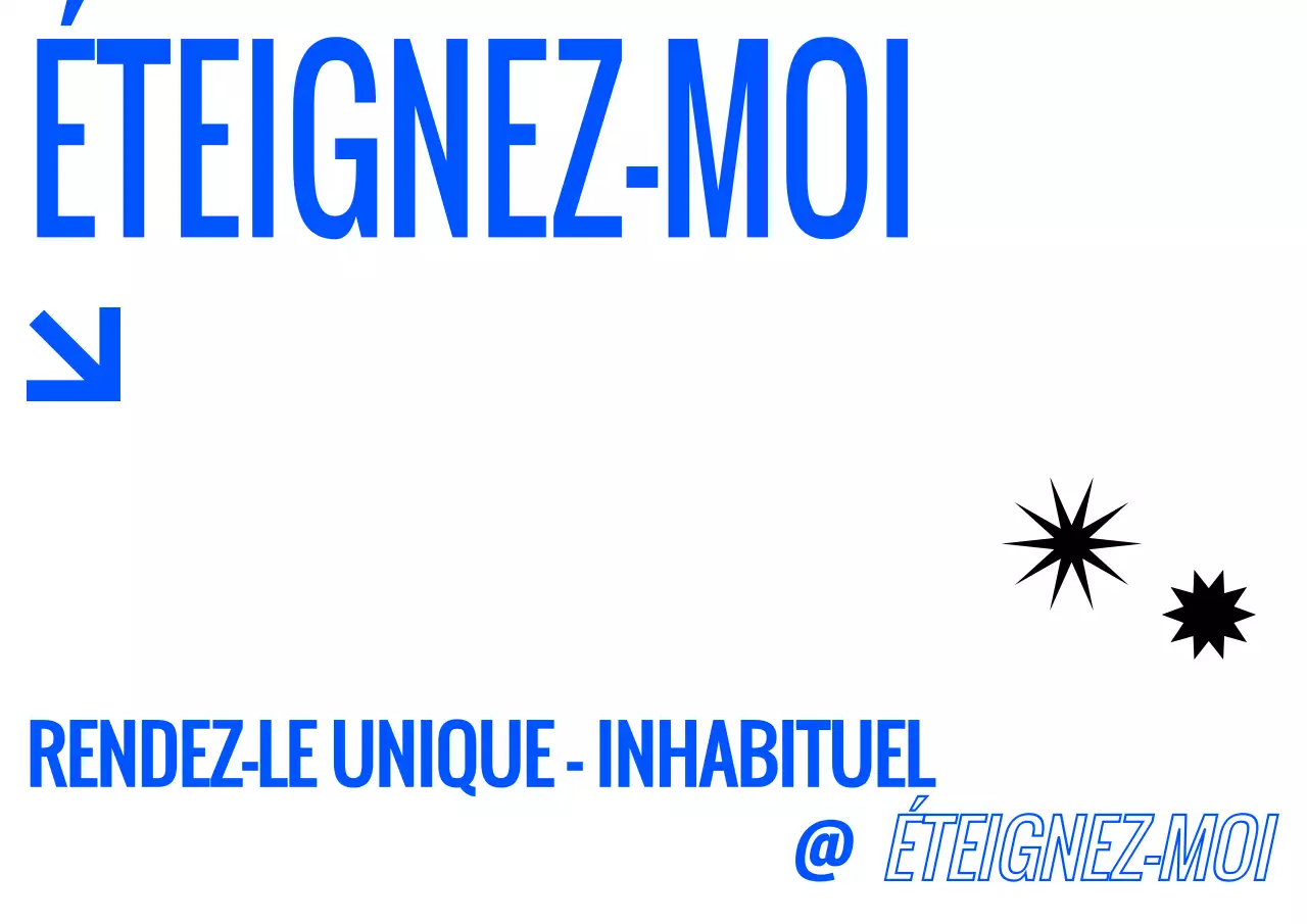 Pour promouvoir une boutique éditoriale branchée, bleue et noire, et présenter des produits.