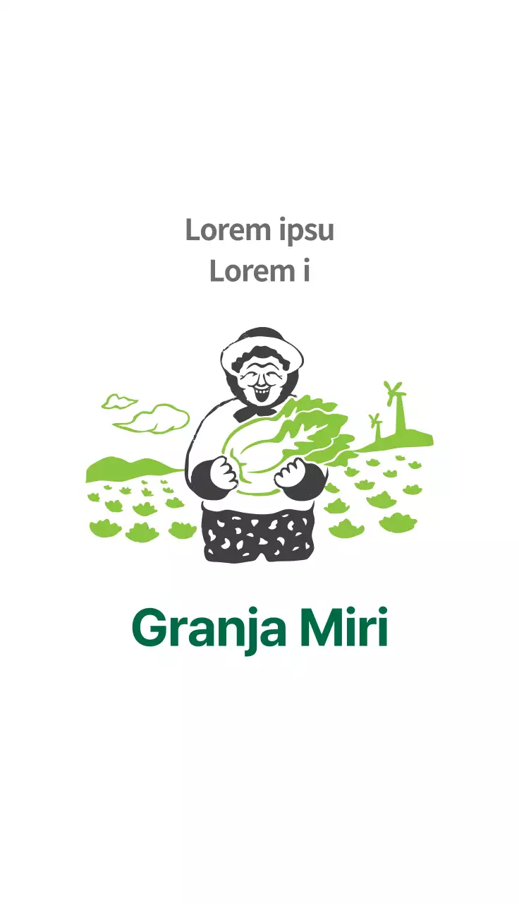 Ilustración verde Neat Farm