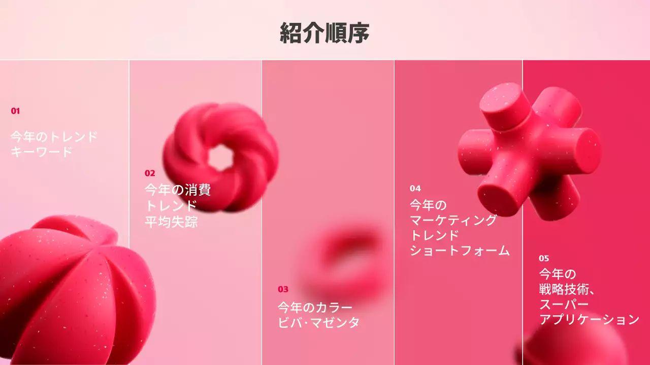 ビバ・マゼンタ モダン トレンド プレゼンテーション