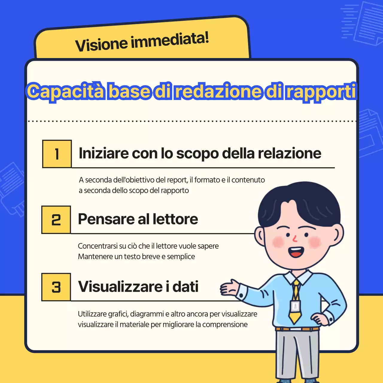 Una semplice piattaforma di onboarding blu e gialla per i nuovi assunti