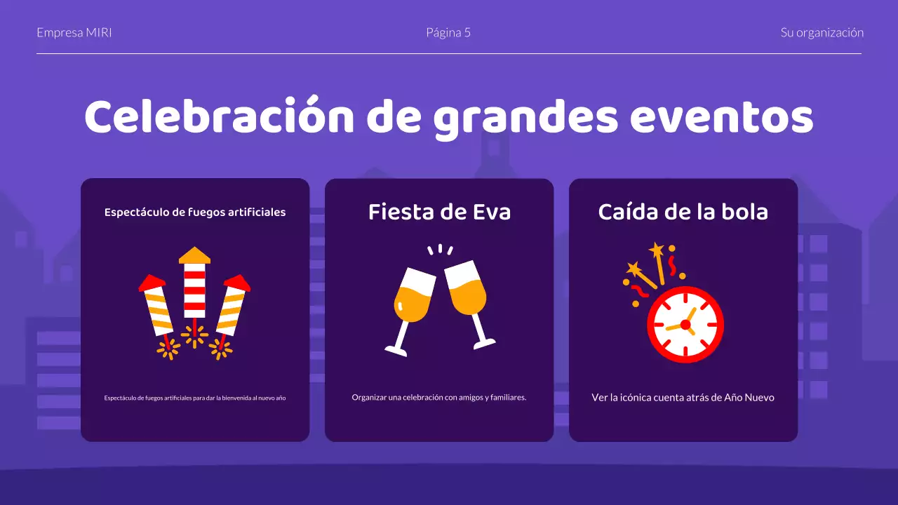 Presentación de la celebración del Año Nuevo