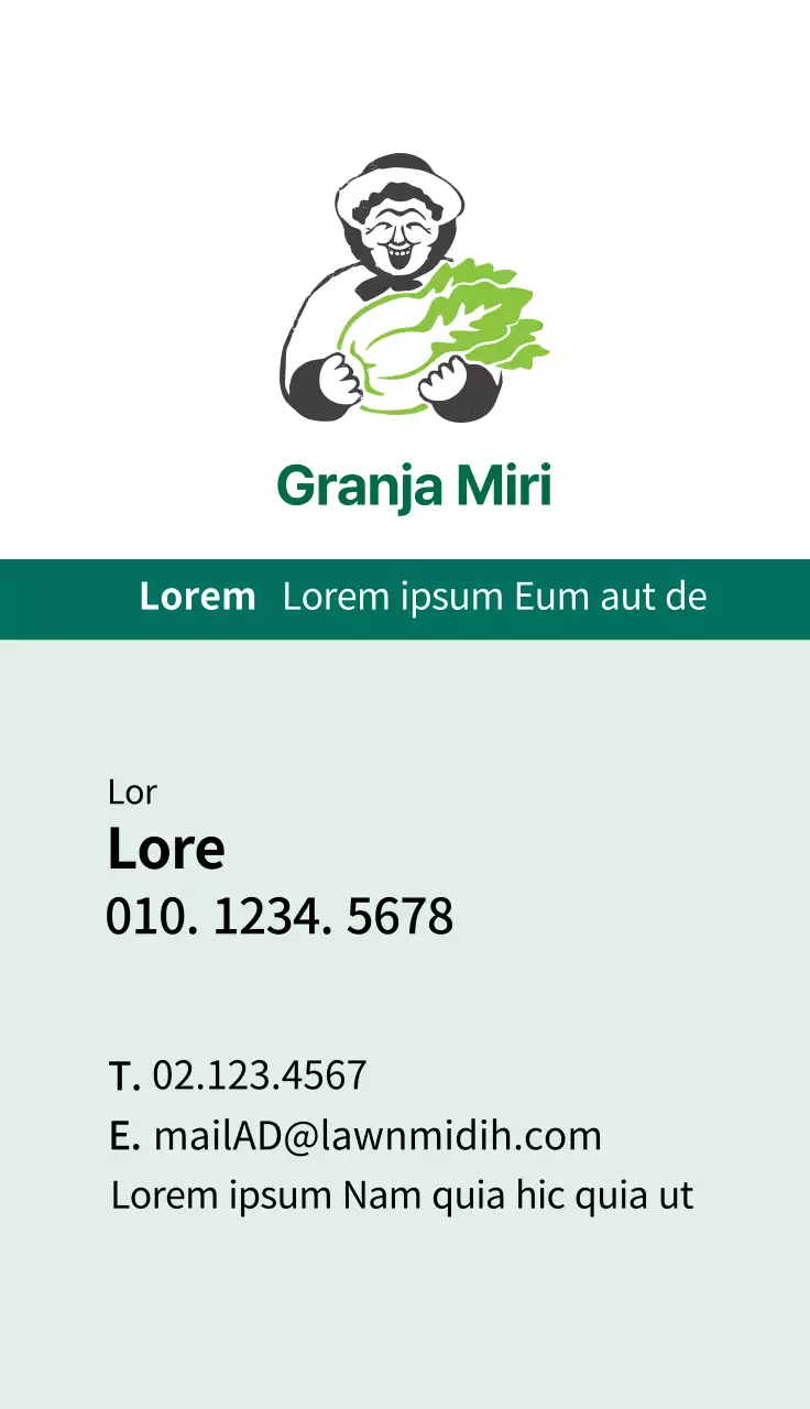 Ilustración verde Neat Farm