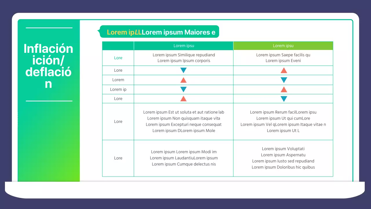 Ilustración en degradado verde azul Material de clase de teoría económica