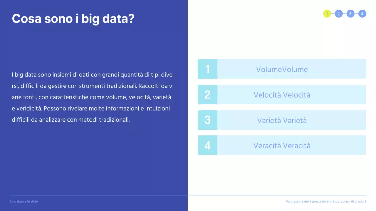 Presentazione della valutazione delle prestazioni pulita con riquadri evidenziati in blu