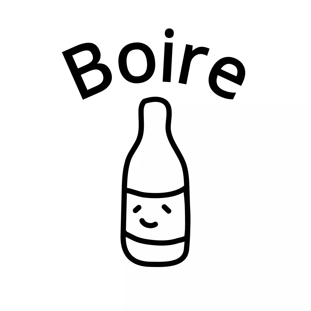 Illustration simple d'objets et d'animaux en noir