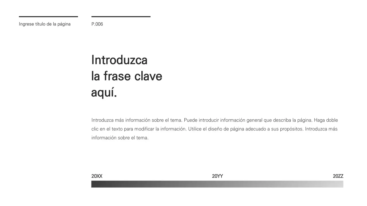 Una presentación chic