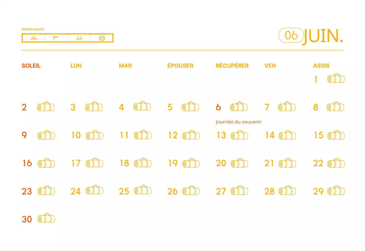 Calendriers orange à distribuer lors de la promotion de votre studio de yoga