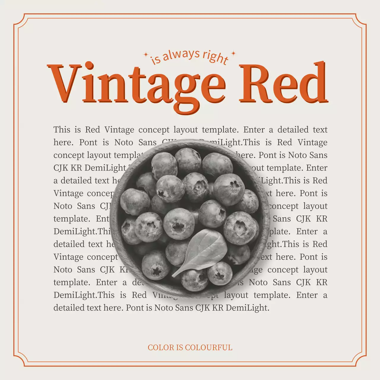 赤 ビンテージ コンセプト デザイン SNS投稿 正方形