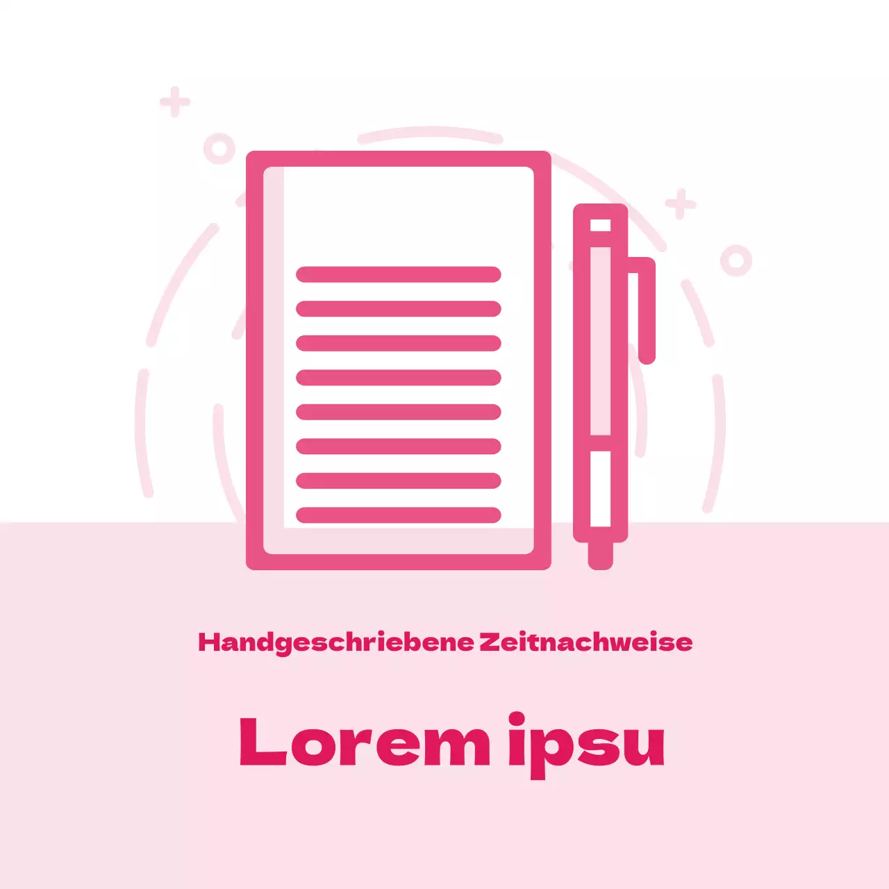 Übersichtliche Coronavirus-Etiketten mit rosa Abbildungen