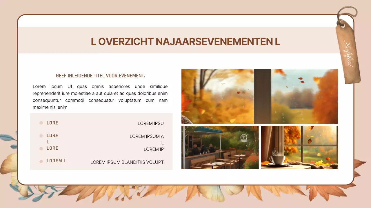 Jouw gids voor oranje, natuurlijke herfstevenementen