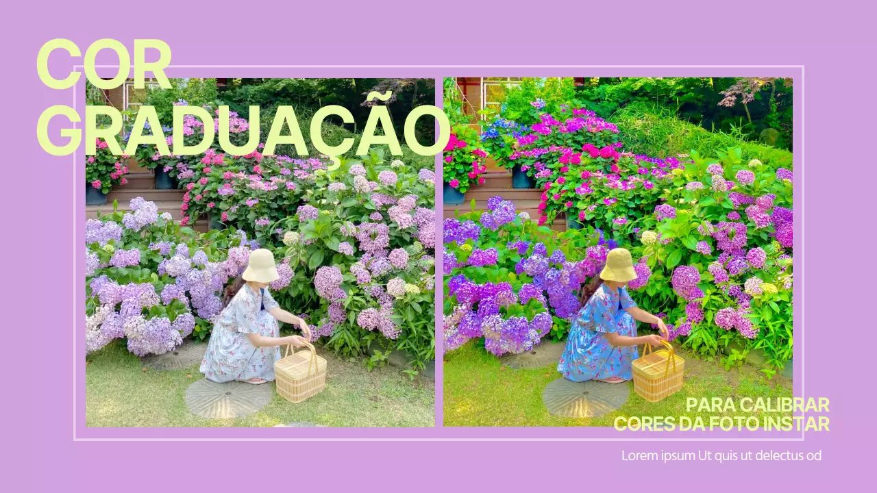 Mauve fluorescente Instagram foto correção de cor YouTube miniaturas