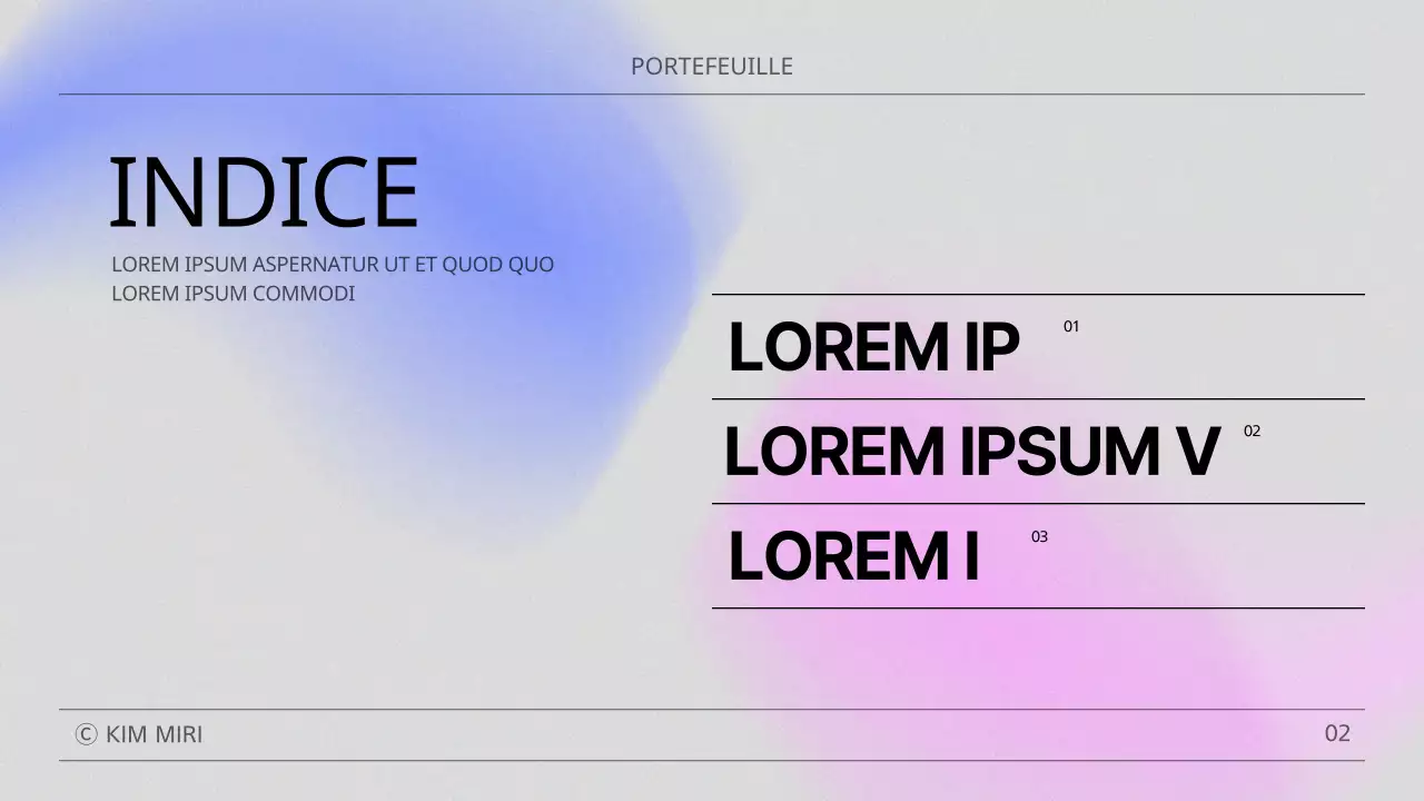 Un portefeuille moderne en rose et bleu