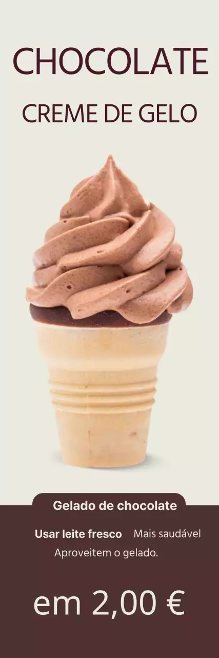 A fotografia a castanho realça o gelado limpo