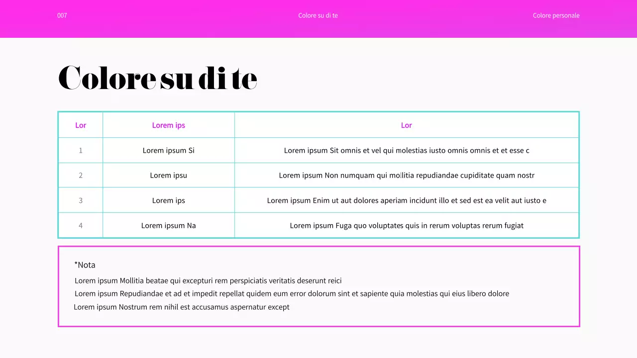 Un arcobaleno di colori personali per le presentazioni