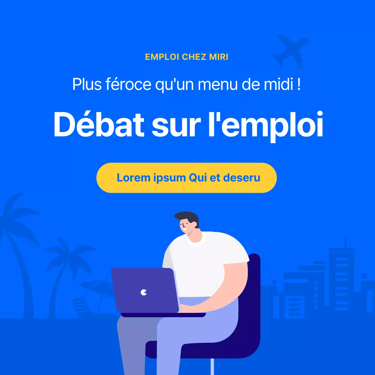 Carte de débat sur le lieu de travail bleue et propre Conception de l'information