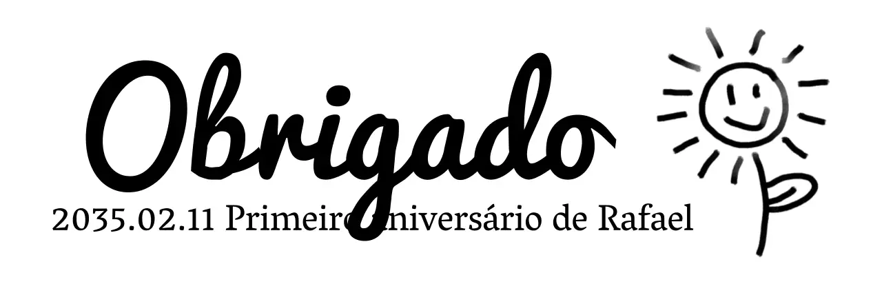 Celebre o seu aniversário com uma bonita ilustração floral desenhada à mão em preto.