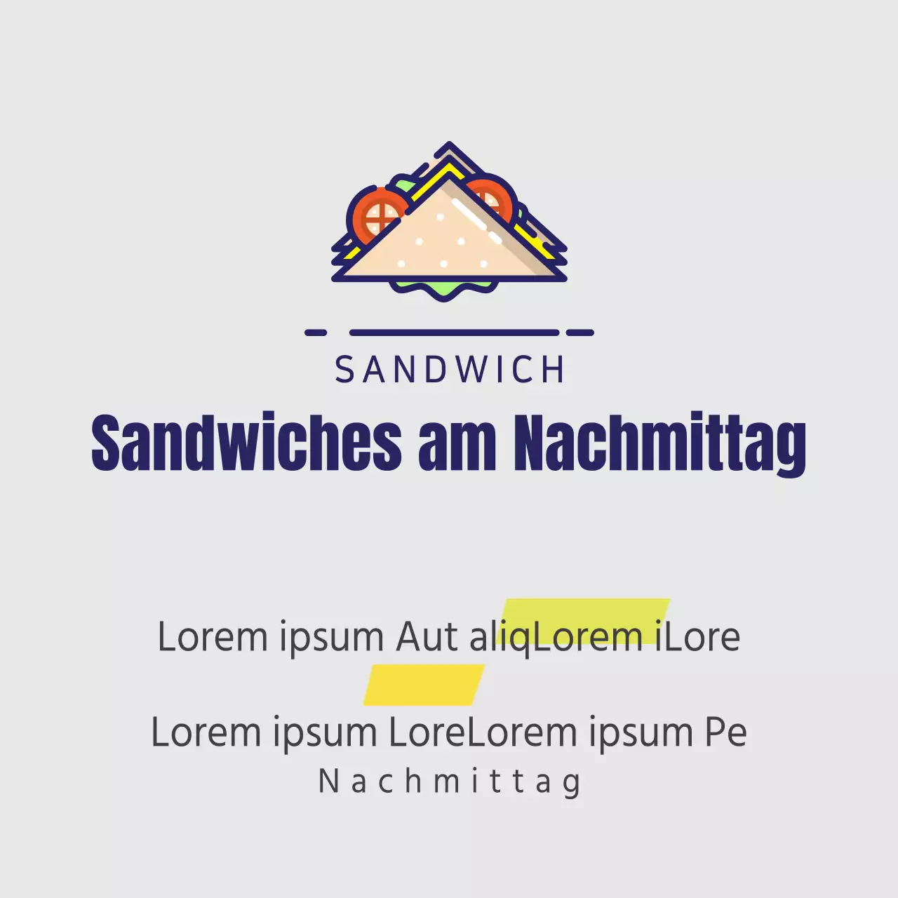Sandwiches am Nachmittag