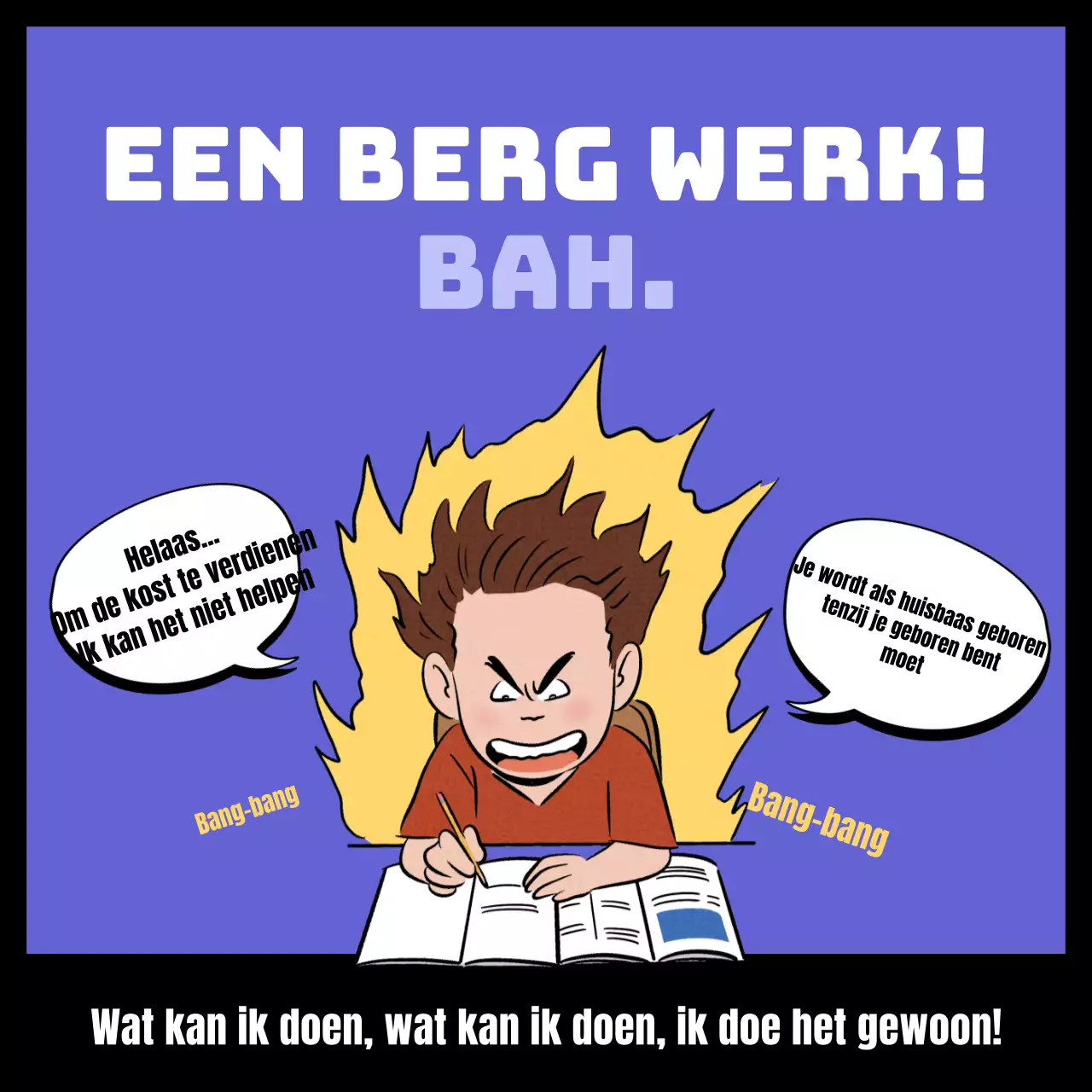 Hilarisch lied over de echte worstelingen van een paarse student