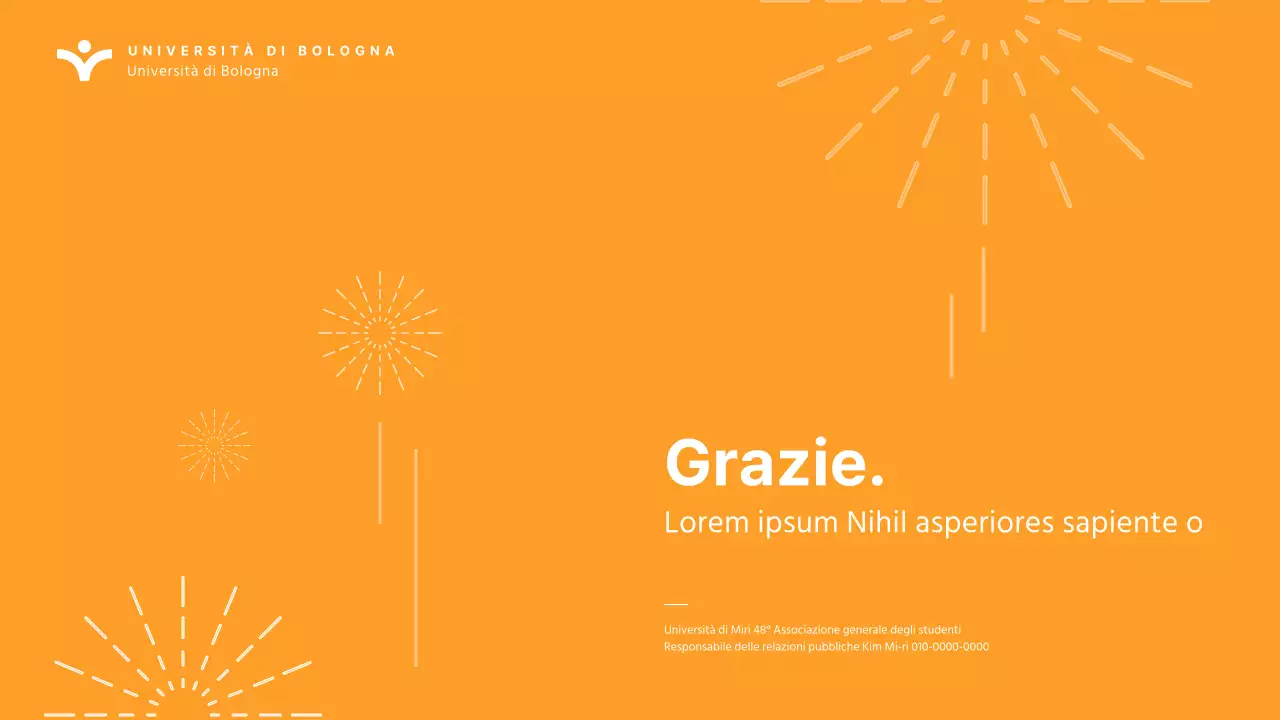 Semplice presentazione di sponsorizzazione del festival universitario arancione per college e università