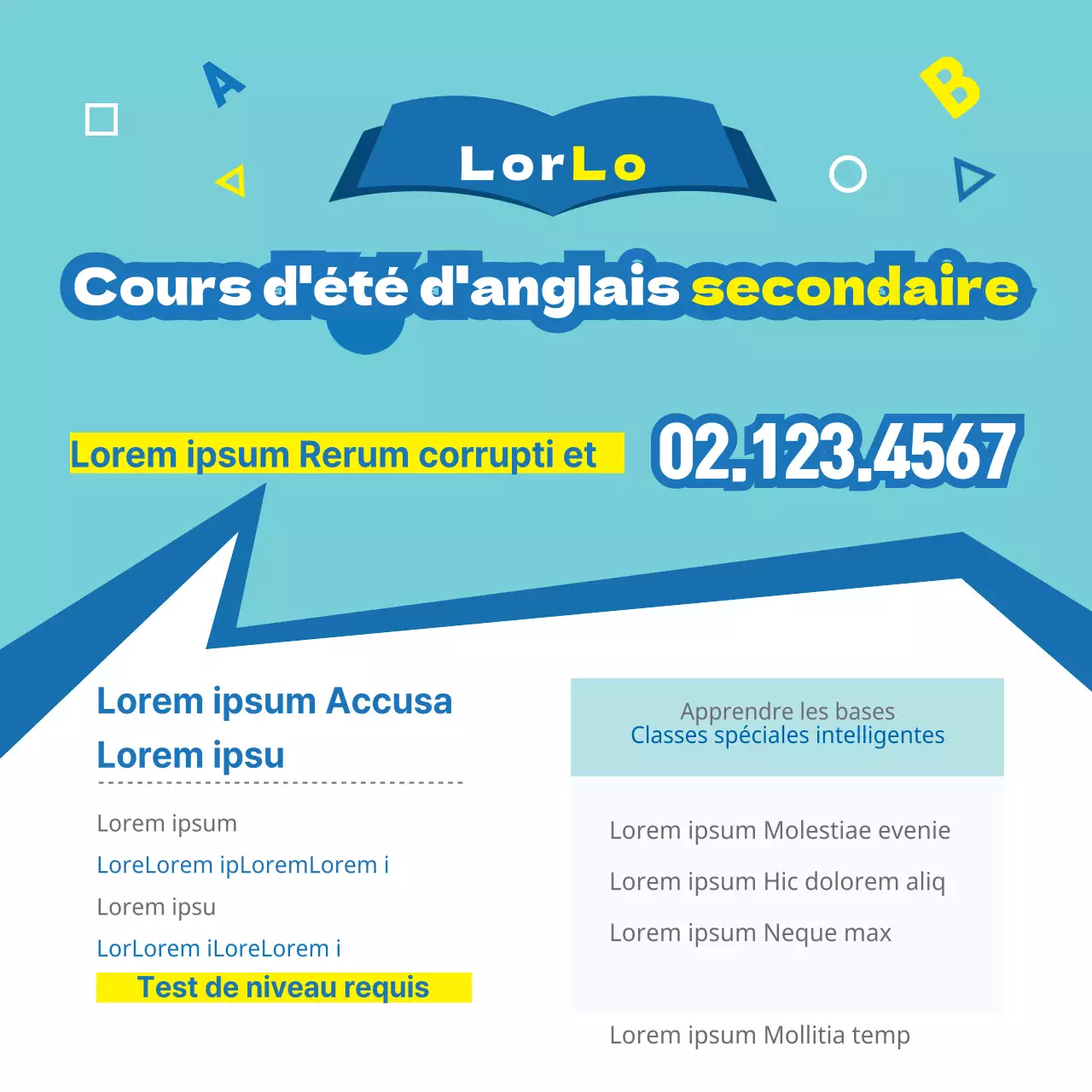 Cours d'été d'anglais pour le secondaire