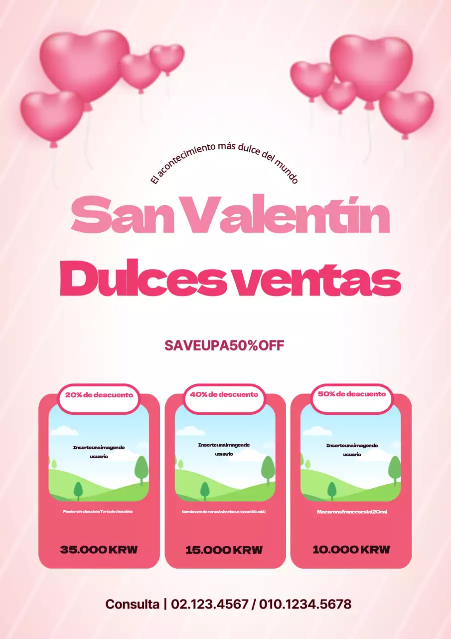Promociona una venta limpia de San Valentín con globos de corazones rosas