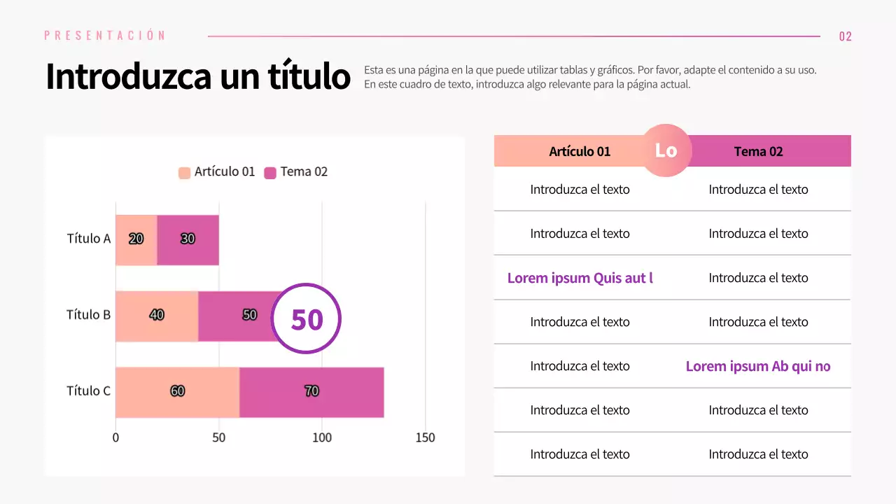 Presentación de distintos diseños con conceptos gráficos de degradado rosa