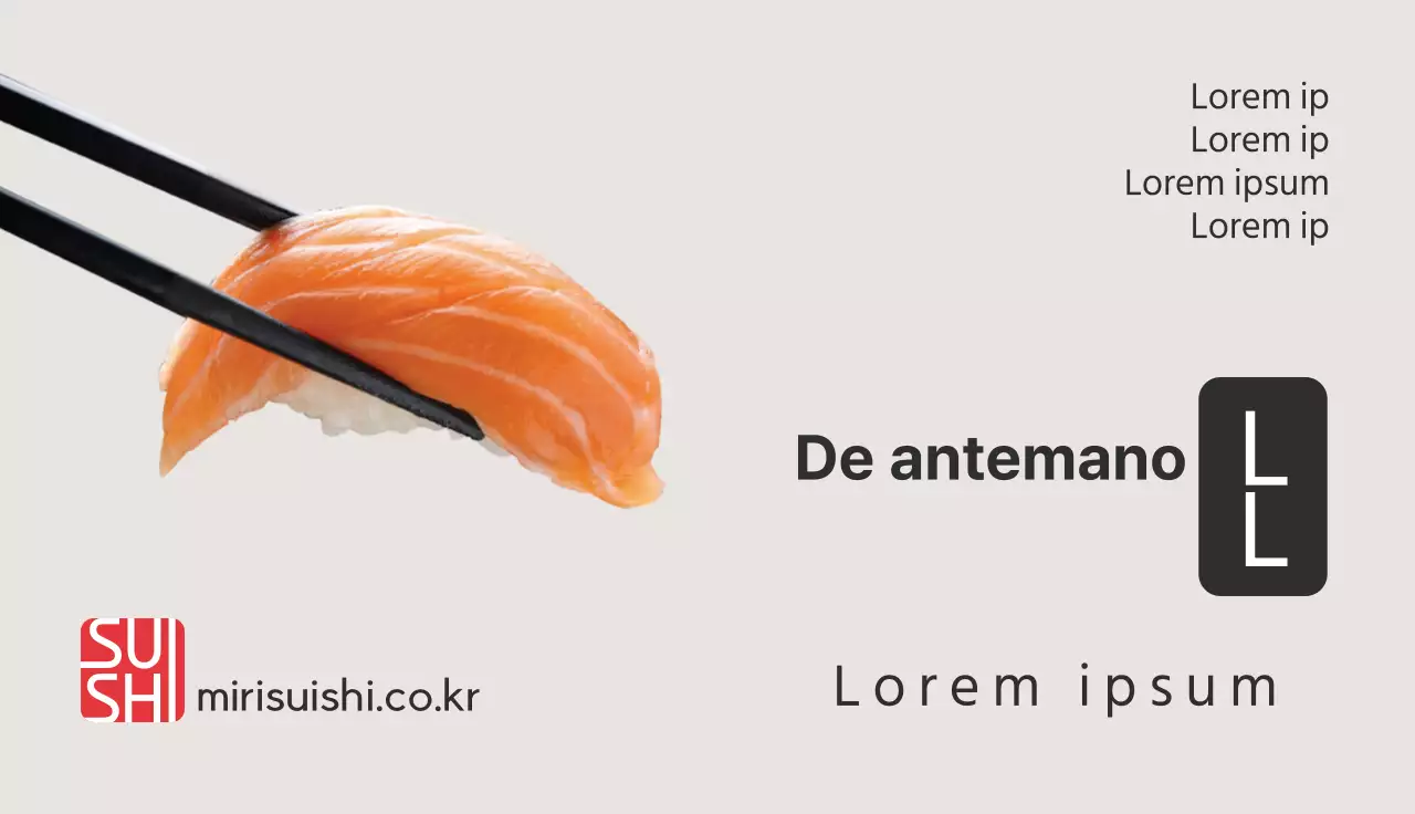 Menú de sushi en los restaurantes destacados con foto naranja