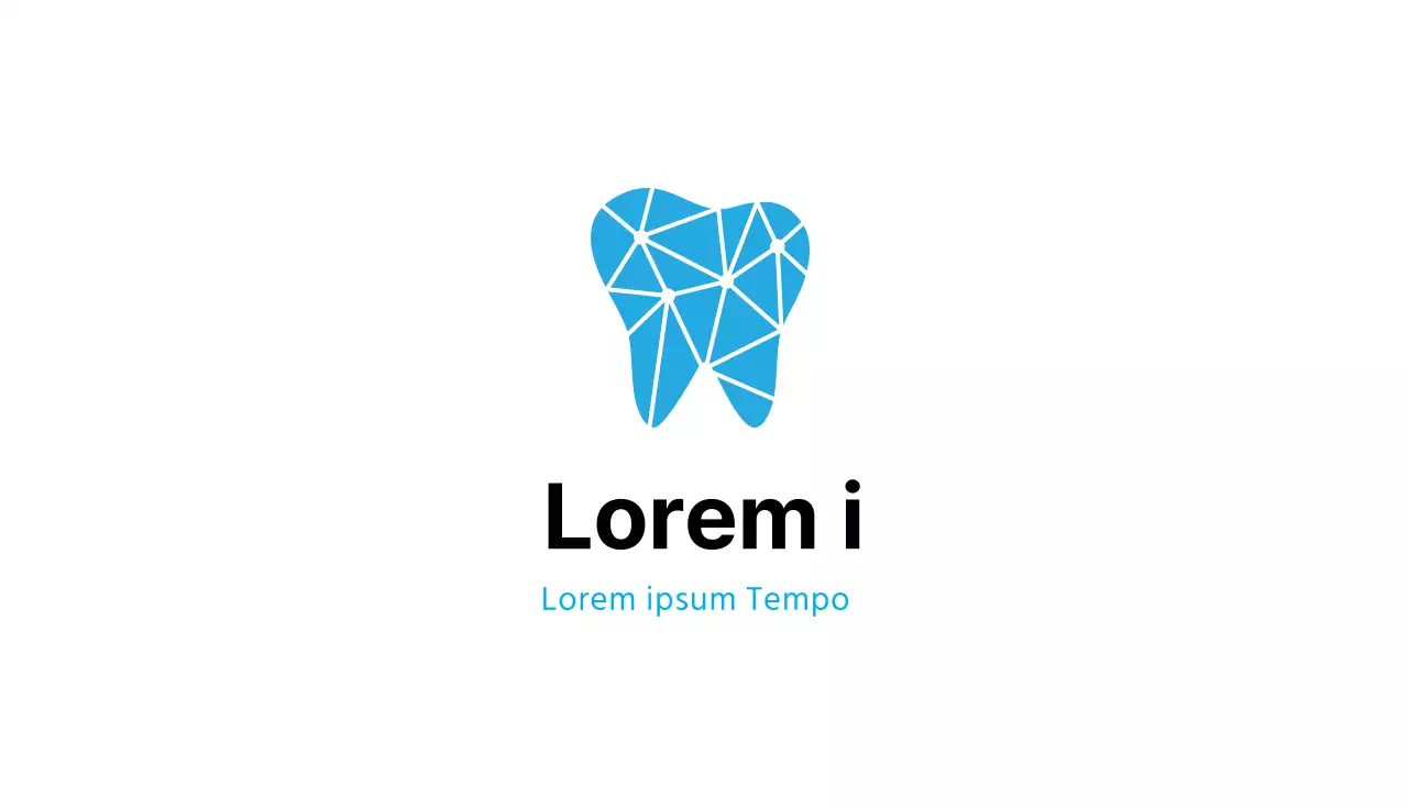 blau Illustration einfaches Logo Krankenhaus Dental