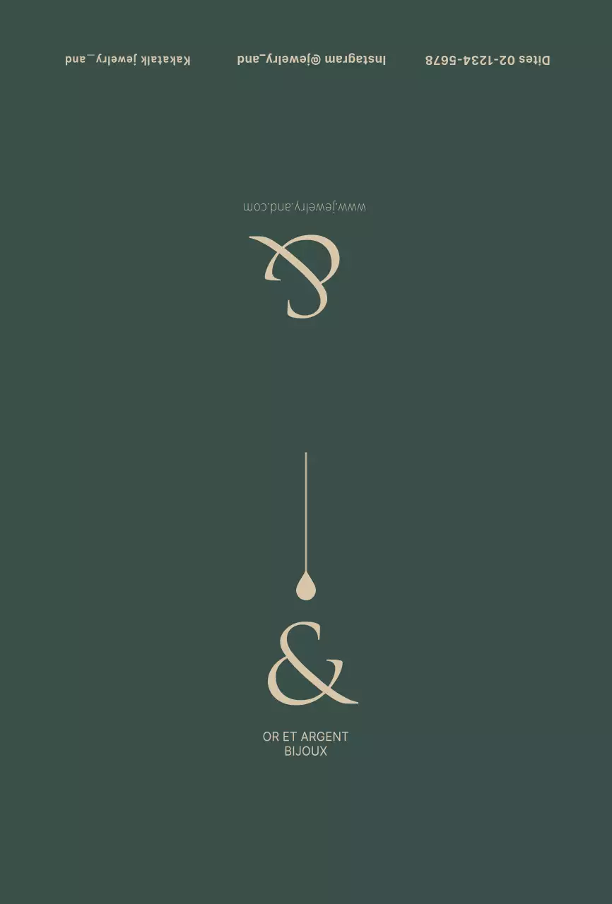 Carte postale d'accessoires de luxe en vert foncé pour carte de garantie