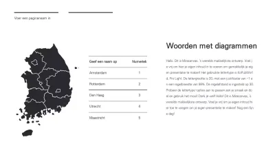 Eenvoudige zwart-wit kaart van Zuid-Korea MAP infographic