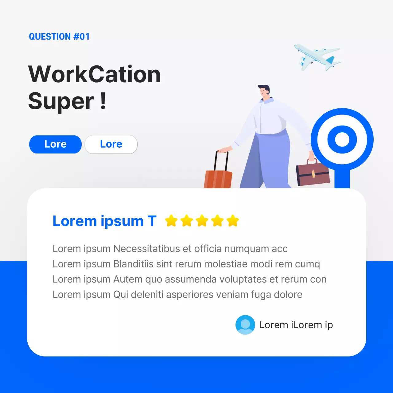 Carte de débat sur le lieu de travail bleue et propre Conception de l'information