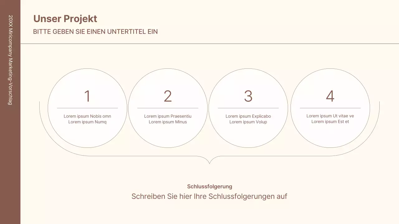 Ein Business-Konzept-Kit mit minimalistischen und einfachen Linien in Braun.