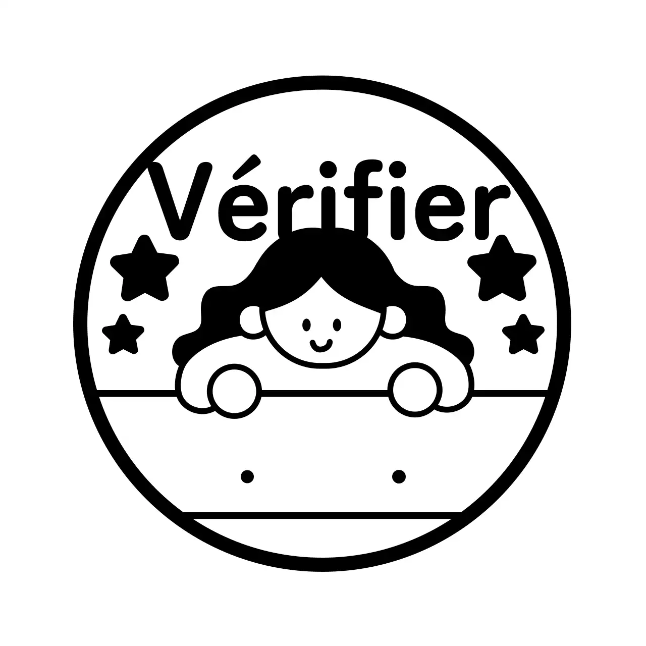 Pour contrôler et vérifier les devoirs avec des étoiles noires et des illustrations humaines simples