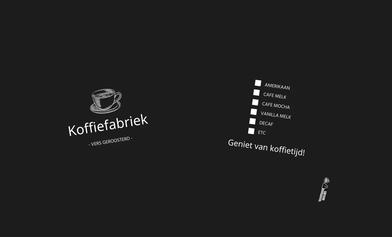 Zwarte eenvoudige illustratie café