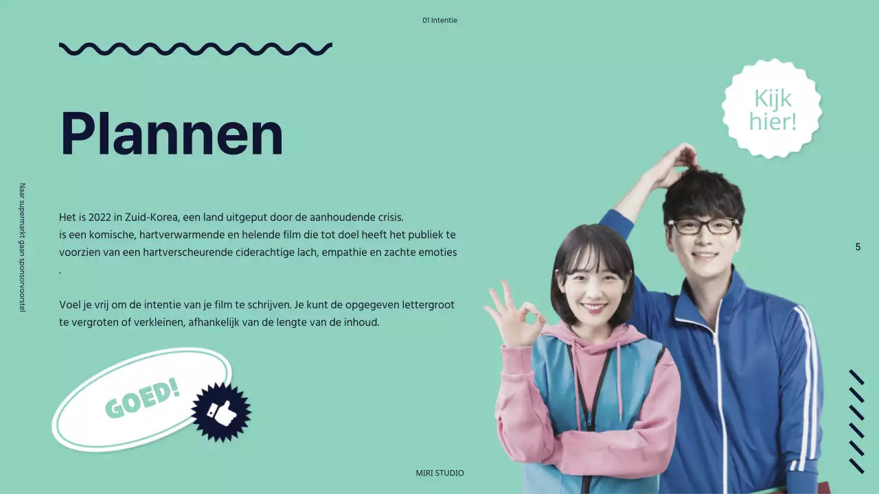 Een kleurrijk voorstel voor filmreclame-sponsoring