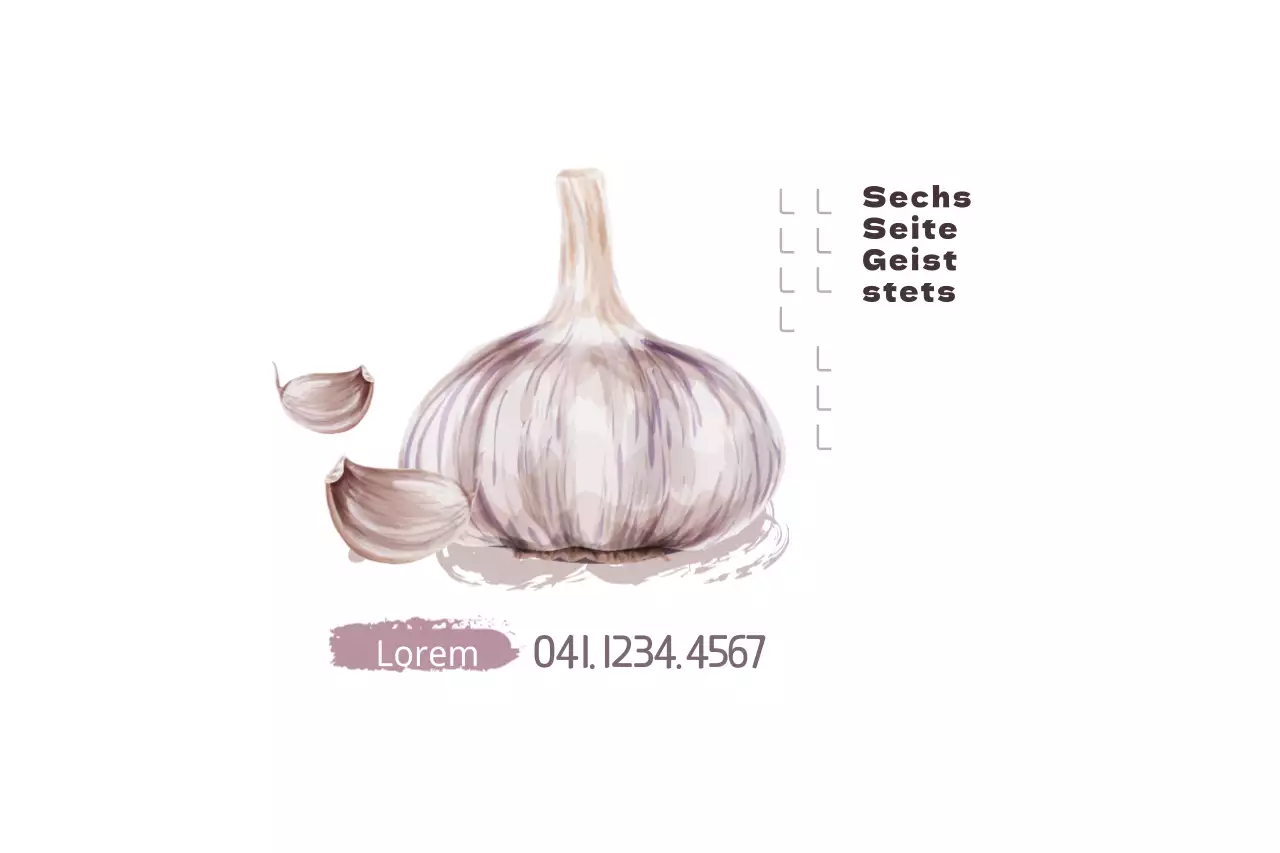 Sechs Knoblauchzehen