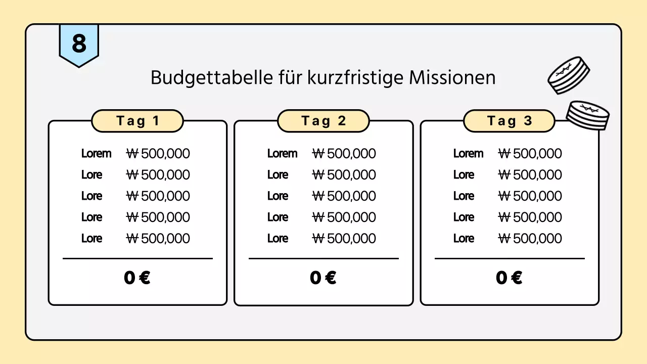 Eine saubere, pastellfarbene Sommermissionsbroschüre der Kirche