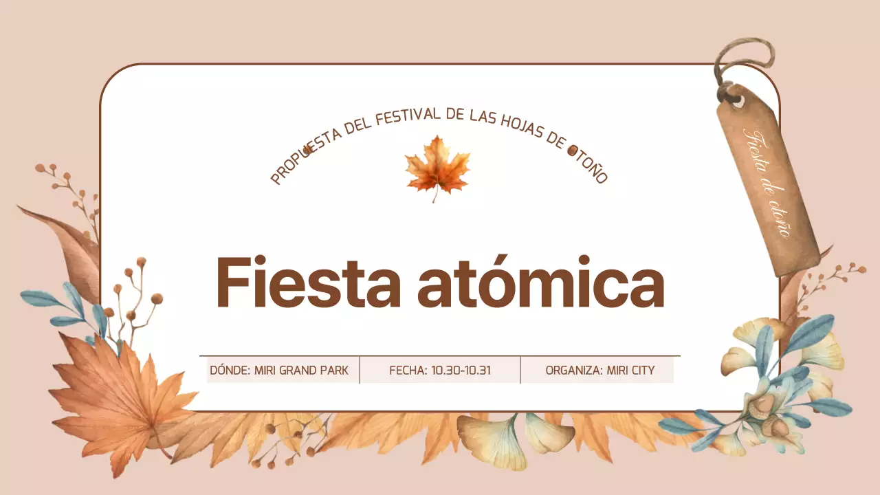 Su guía de eventos otoñales naranjas y naturales