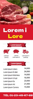 Bannière de la viande crue