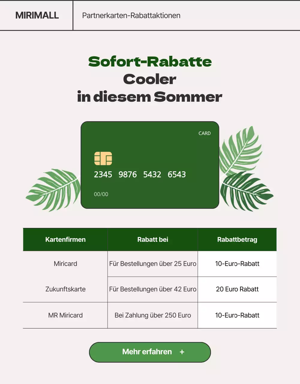 Heimkehrende Sommermöbel in Beige und Grün