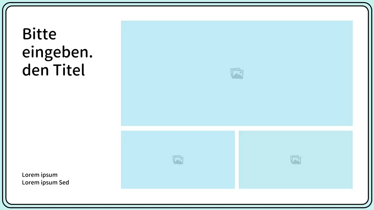 Hervorhebung von Schlüsselwörtern in einem einfachen Linienstil in Gelb und Mint