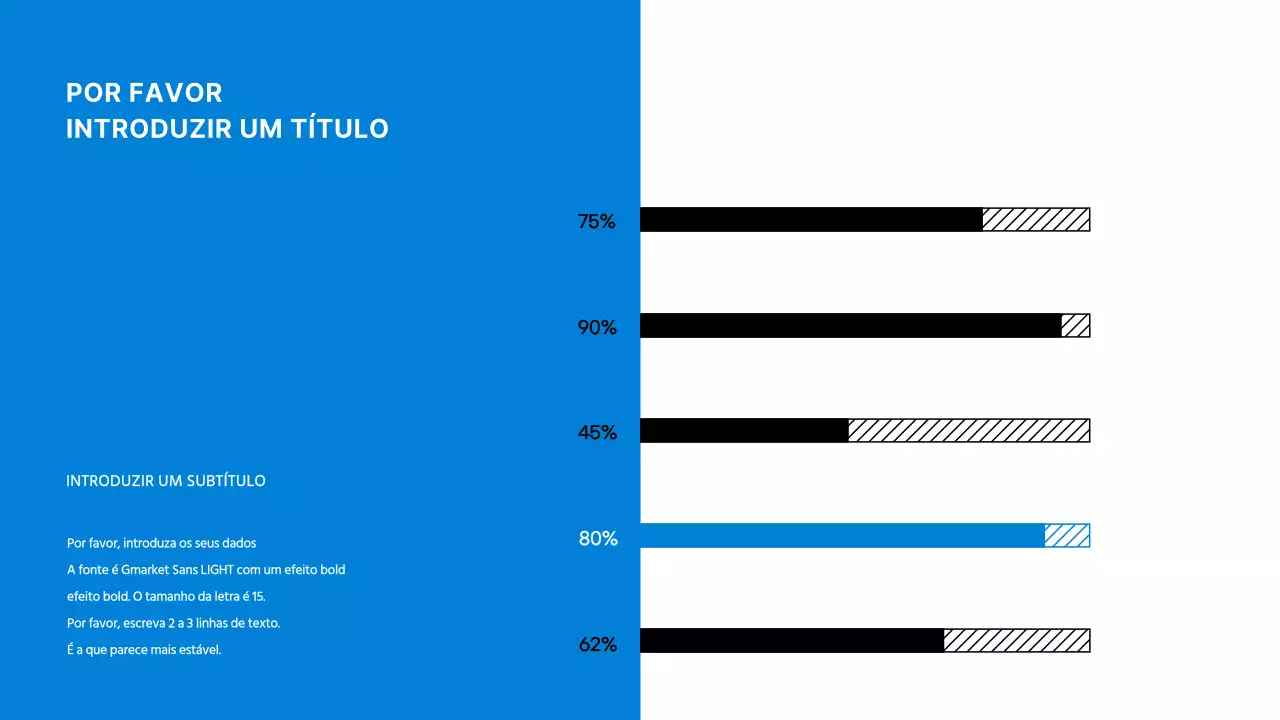 Infografia de gráfico de barras horizontais simples em azul
