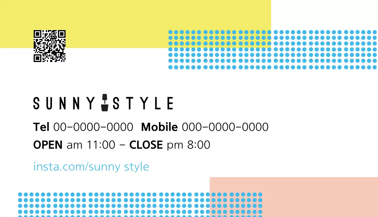 カラフル 幾何学 ビジネス 看板 名刺