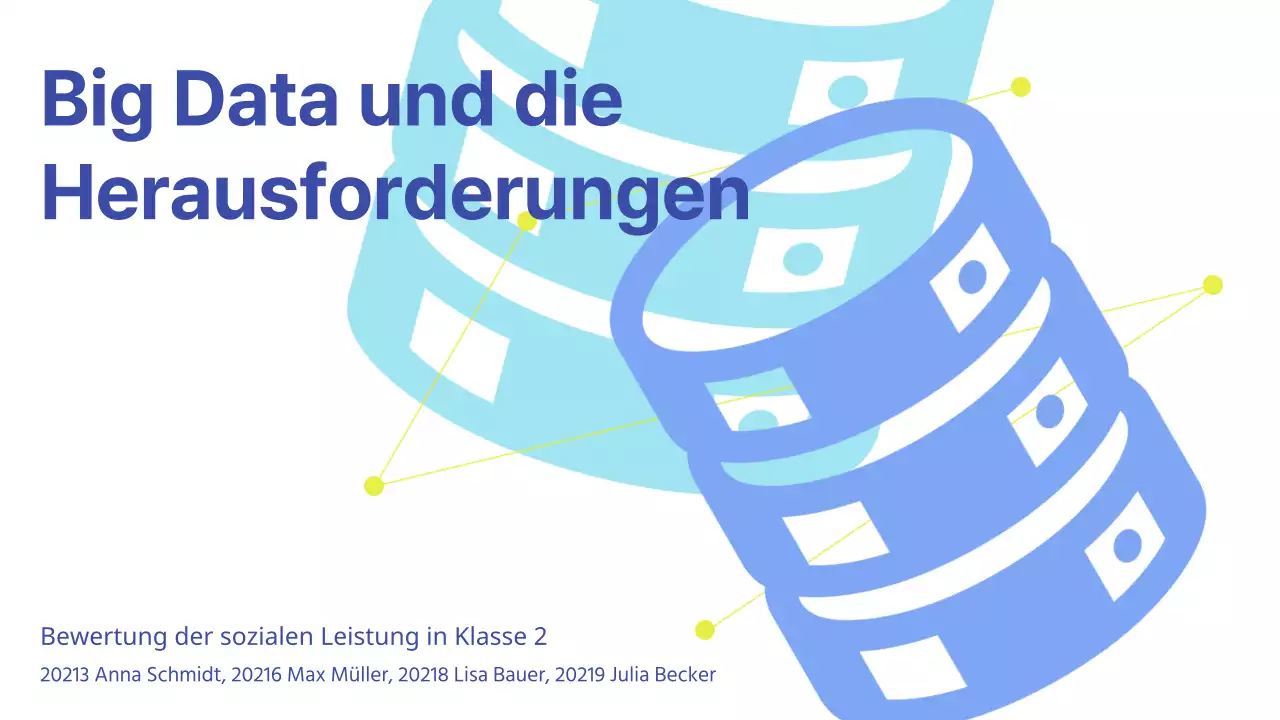 Saubere Präsentation der Leistungsbewertung mit blau hervorgehobenen Quadraten