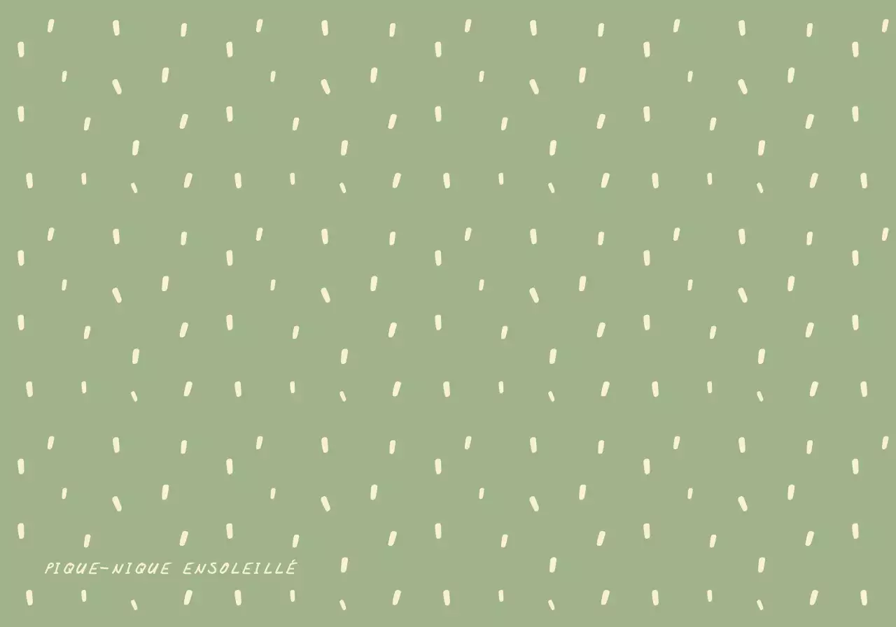 Un dessin simple avec des points verts et jaunes clairs.