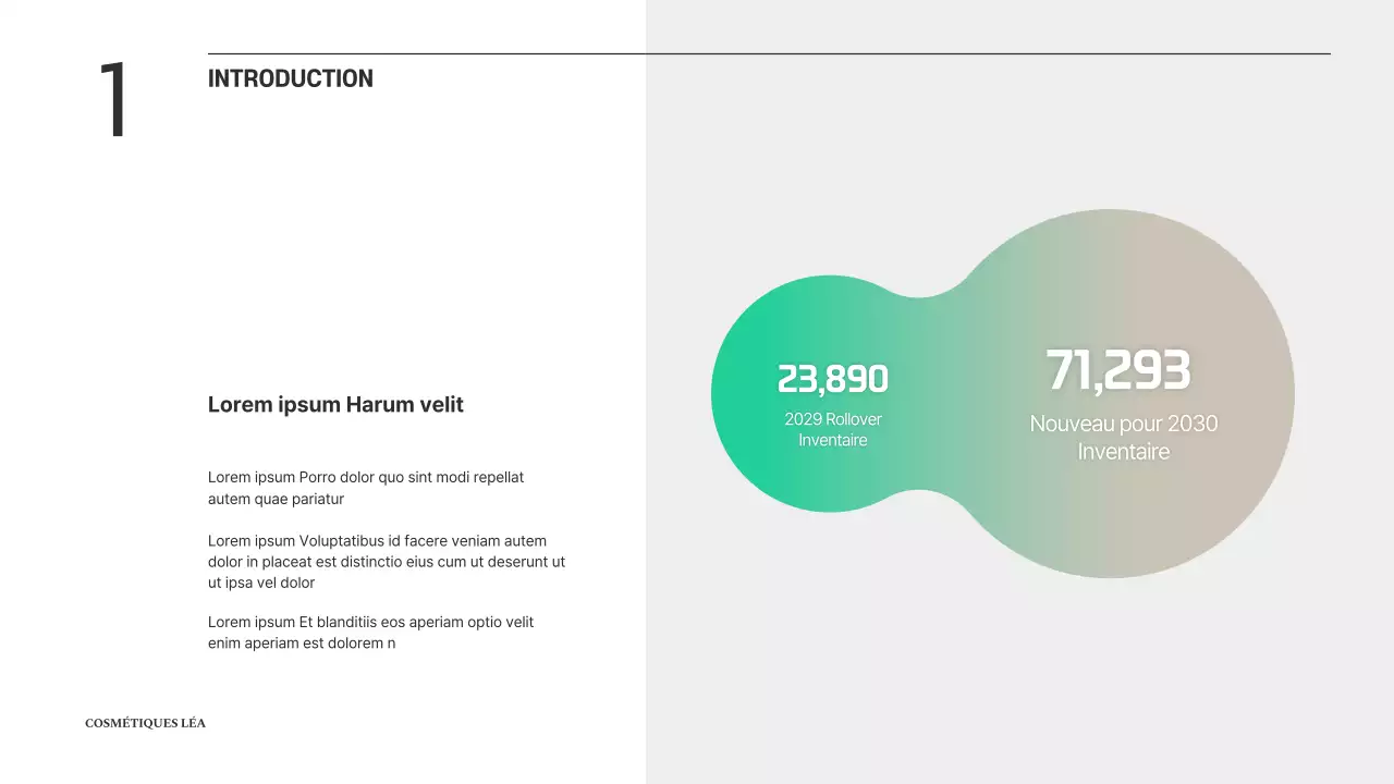 Dégradé vert et beige Plan de promotion des produits cosmétiques Clean