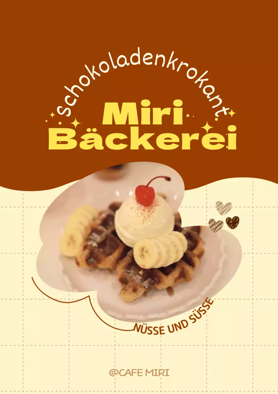 Bewerben Sie Ihr Menü mit einem hübschen braun-gelben Rahmen