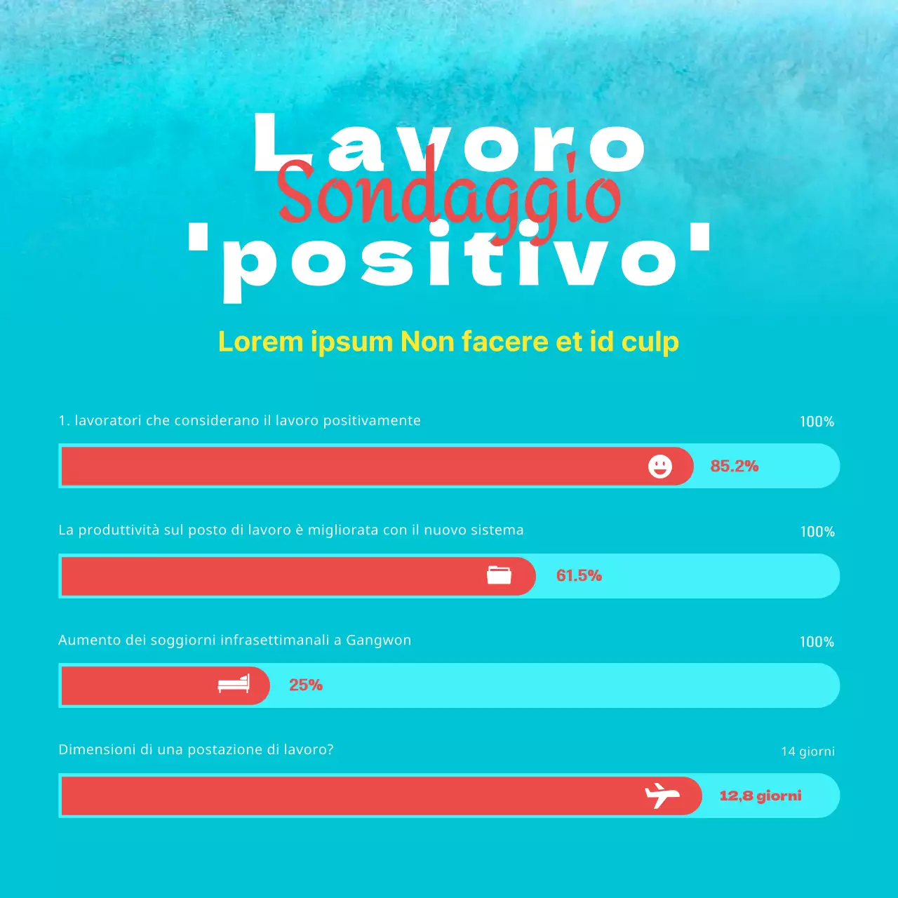 Uno spazio di lavoro fresco e nitido in blu e giallo